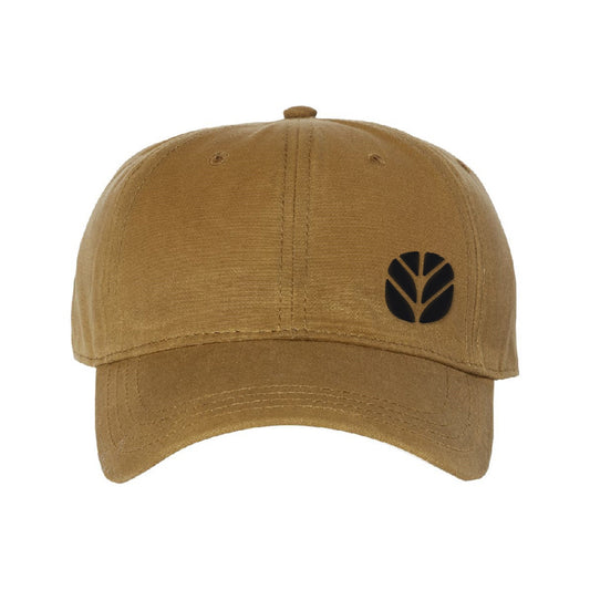 Moorland Waxed Canvas Cap (Leaf Embroidery) - Field Khaki