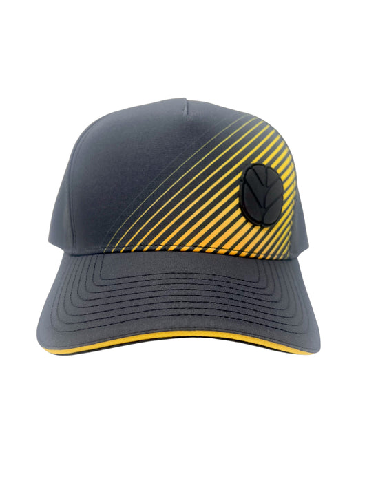 5 Panel Structured Cap, Custom Design Yellow Fade