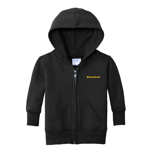 Port & Company® Infant Core Fleece Full-Zip Hooded Sweatshirt [Jet Black]